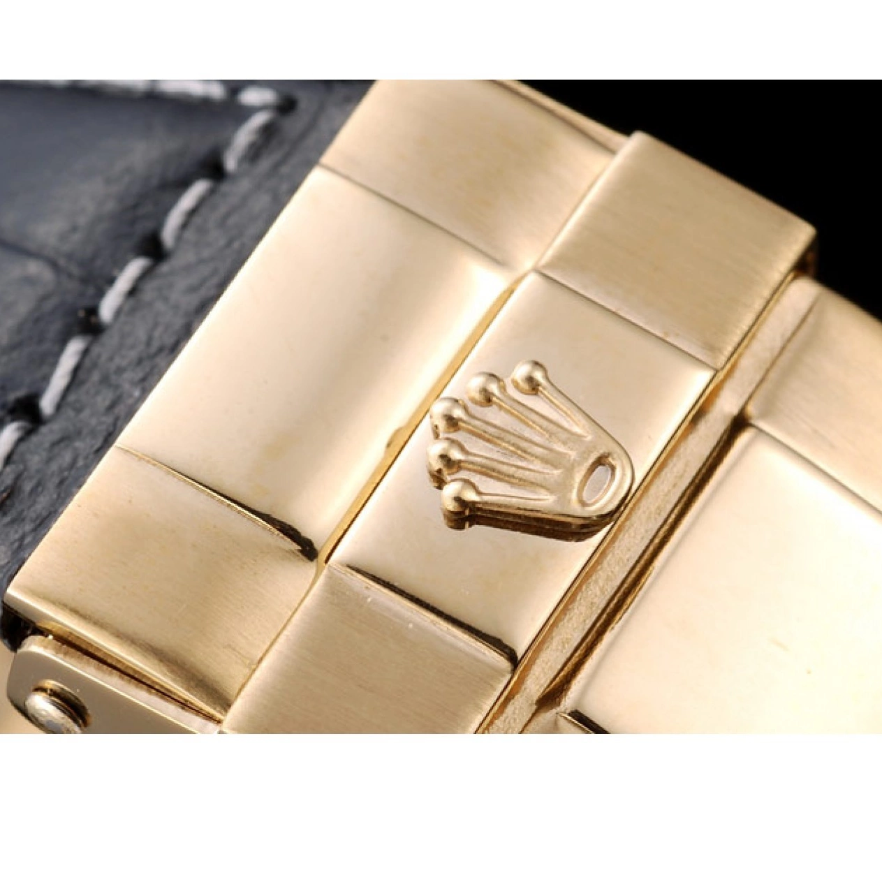 MiroTime 0819 Rolex Daytona Gold Case Crystal Studded Bezel Black Dial